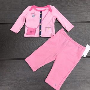 Nautica-2 pieces infant girls outfits-0/3M